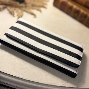 KUT FROM THE KLOTH - Black and White Stripe Wallet Wristlet